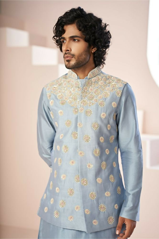 Open Nehru Jacket by Hilo Design