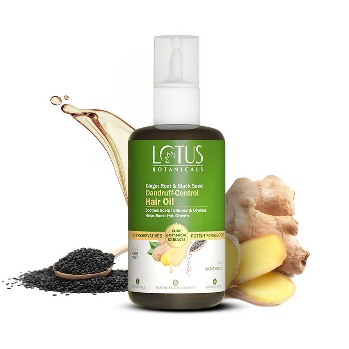 Lotus Botanicals Ginger Root & Black Seed Dandruff Control Hair Oil