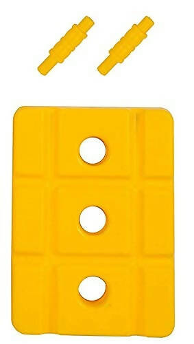 Klapp Six Pcs Plastic Wicket Set with Cover - Black and Yellow