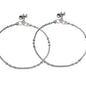 Mominos Fashion Beautiful Trendy Oxidised Silver Plated Anklets