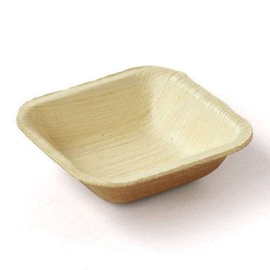 Eco Friendly Areca Leaf 4" Square Bowl