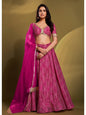 Myra Pink Crepe Embroidered Designer Lehenga