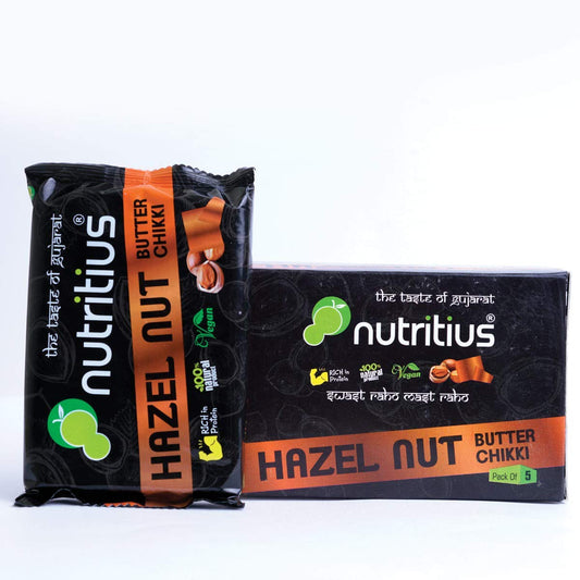Nutritius Hazelnut Butter & Sukha MEWA Chikkis, 125 Grams (Pack of 3) - Starter Pack