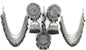 Silver-Plated Alloy Silver Black Earrings With Hair Extension - The Pari