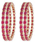 Gold-Polished Alloy Ruby Ad 4 Bangles Set - The Pari