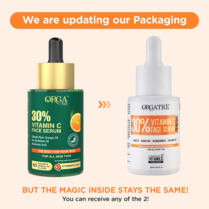 Orgatre 30% Vitamin C Face Serum for Glowing Skin