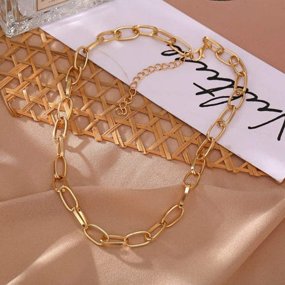 Gold-Toned Alloy Golden Chain Necklace - The Pari