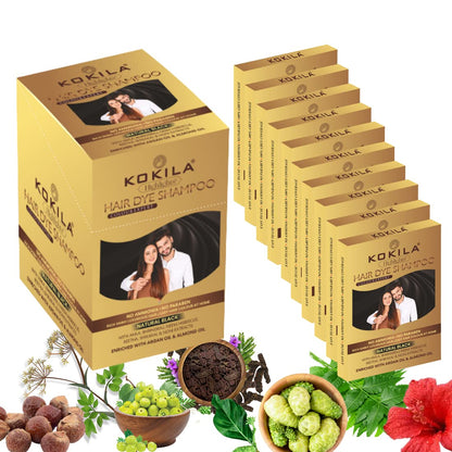 Kokila Unisex Hair Color Shampoo Sachet