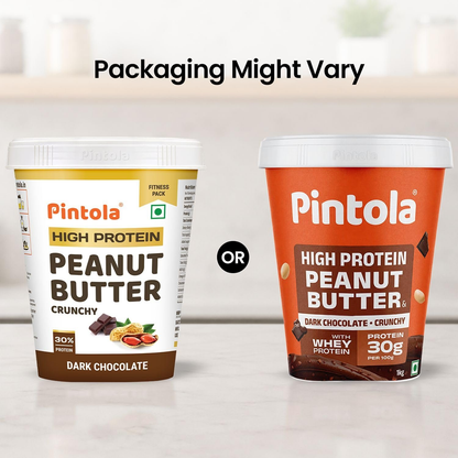 Pintola High Protein Dark Chocolate Crunchy Peanut Butter