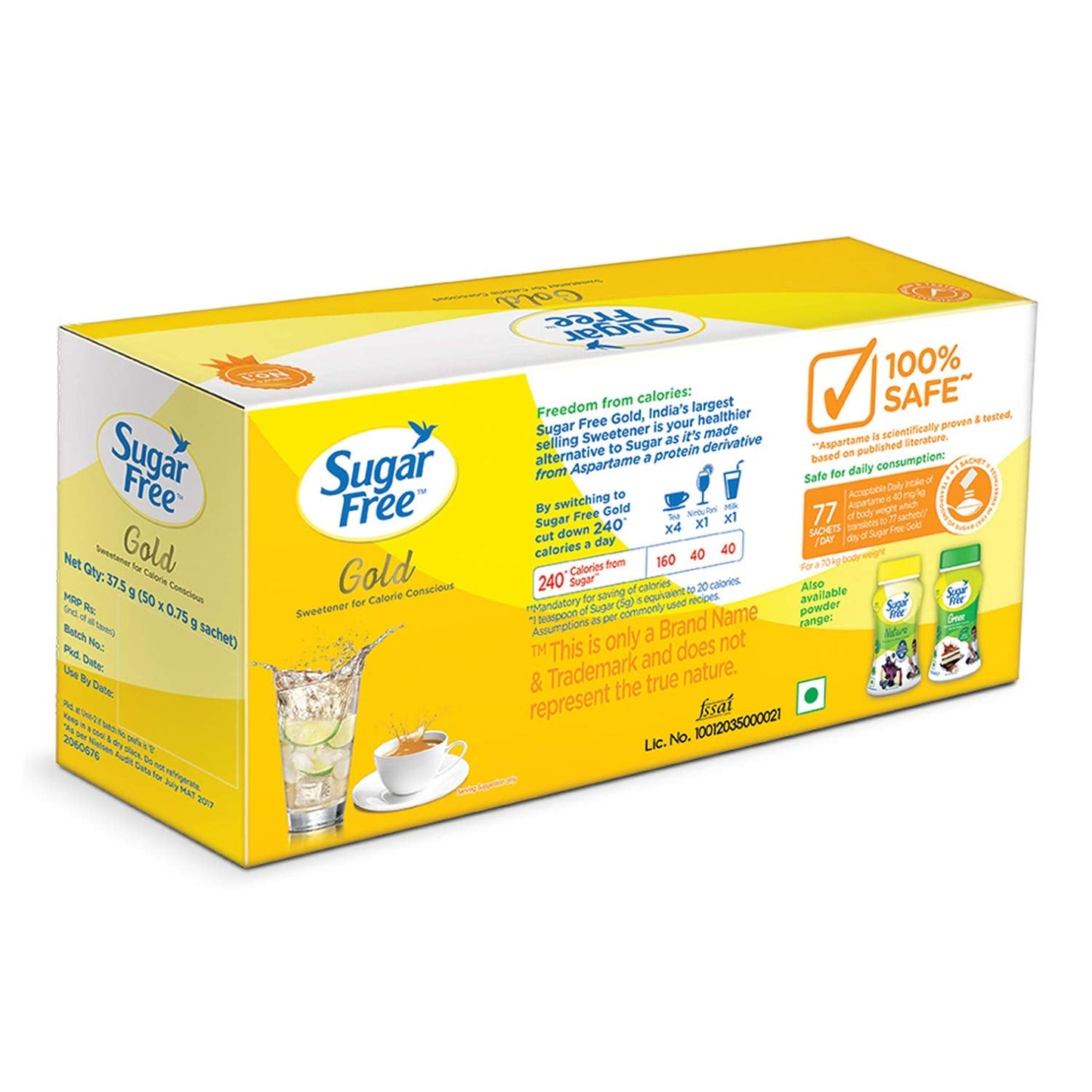 Sugar Free Gold Low Calorie Sweetner Sachets