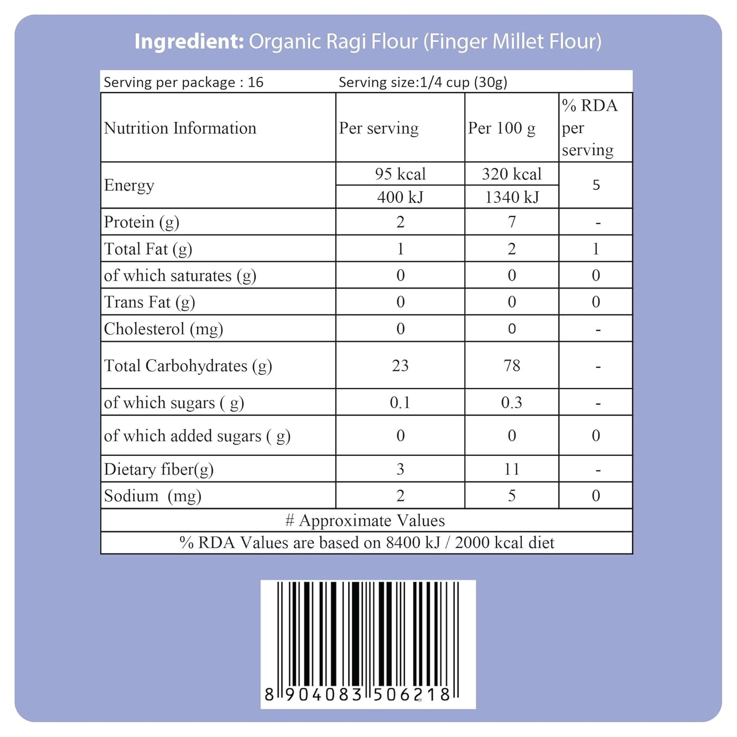 24 Mantra Organic Ragi Flour, 500g