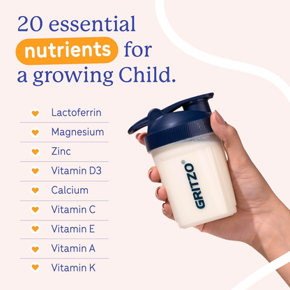 Gritzo SuperMilk Height+ (7-9y Girls), 10g Protein (Creamy Vanilla)