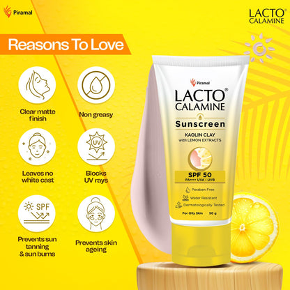 Lacto Calamine Daily Sunshield Matte Look Sunscreen SPF 50 PA +++