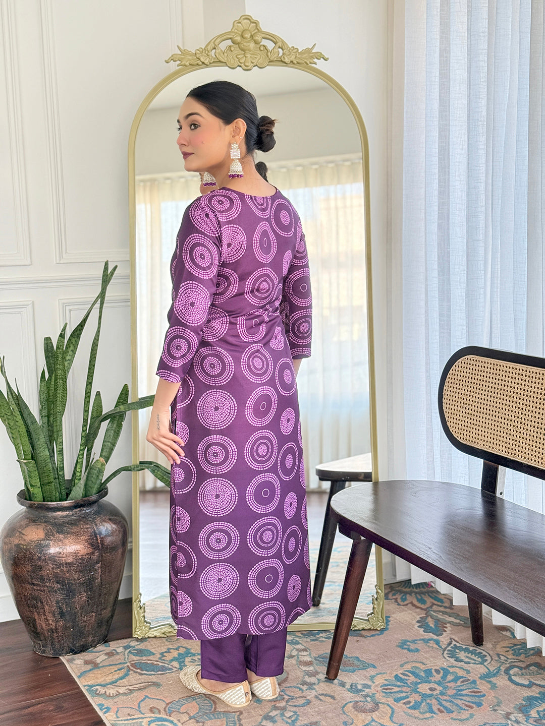 The52 Women's Gorgeous Rayon Embroidery Straight Kurta with Pant And Dupatta Set