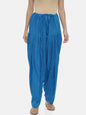 Souchii Turquoise Blue Solid Loose-Fit Patiala