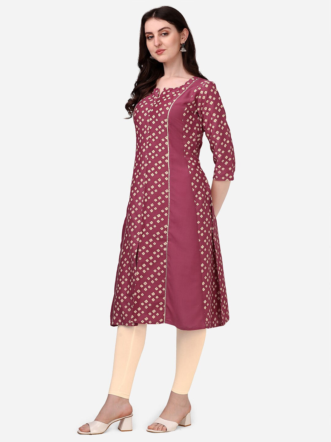 HERE&NOW Bandhani Printed Kurta