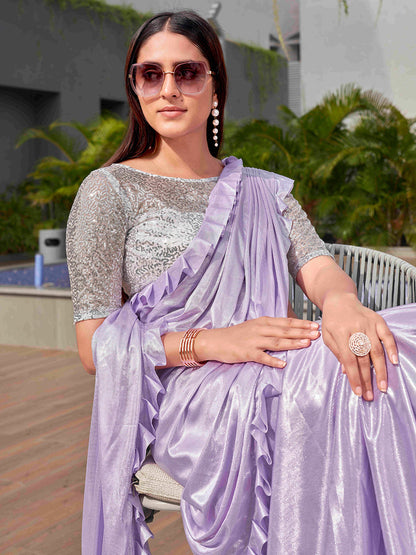 Tikhi Imli Lavender Embellished Saree