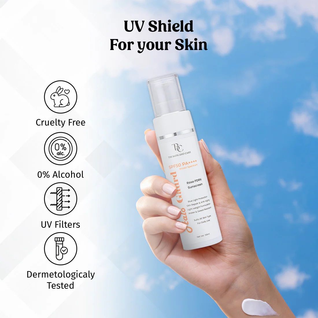 TBC - The Bath and Care Halo Guard Hydrating Sunscreen Broad Spectrum SPF 50 PA++++