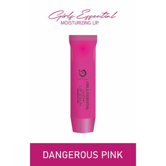 Matt Look Lip Makeup Girls Essential Color Moisturizing Lip Balm - Dangerous Pink
