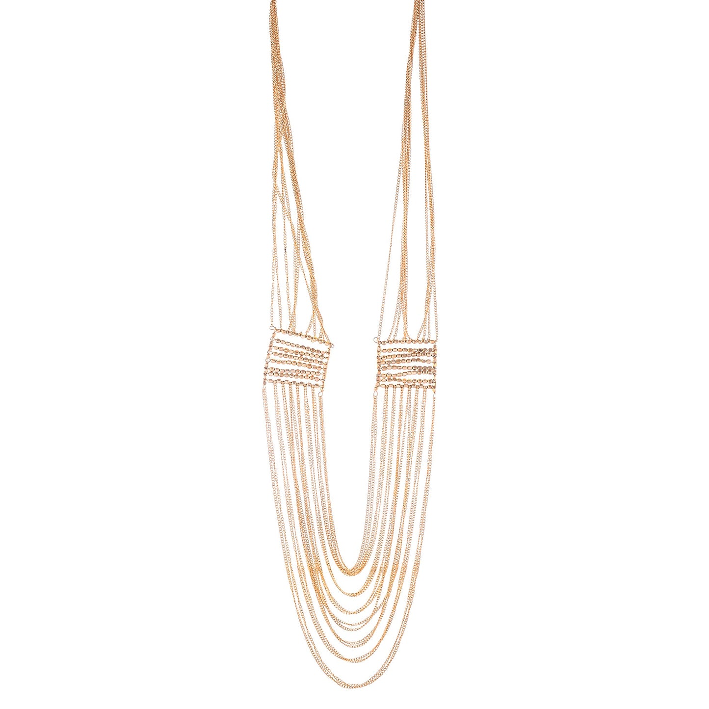 Gold-Polished Alloy Designer Brass Cluster Beads Rani Haar Necklace - The Pari