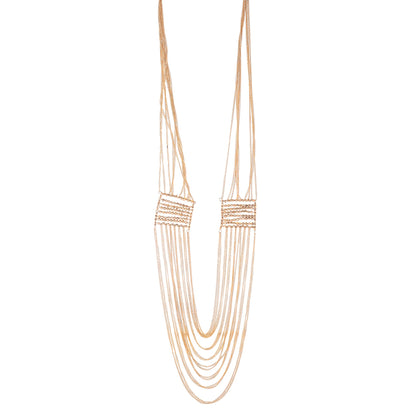 Gold-Polished Alloy Designer Brass Cluster Beads Rani Haar Necklace - The Pari