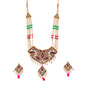 Gold-Polished Alloy Jadau Polki Studded Pearl Mala Necklace Set - The Pari