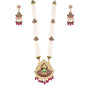 Gold-Polished Alloy Long Pearl Rani Haar With Designer Pendant - The Pari
