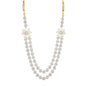 Rhodium-Plated Alloy Double Layer Ad Necklace Set - The Pari