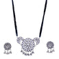 Silver-Plated Alloy Glass Studded Tribal Oxidised Choker Necklace - The Pari