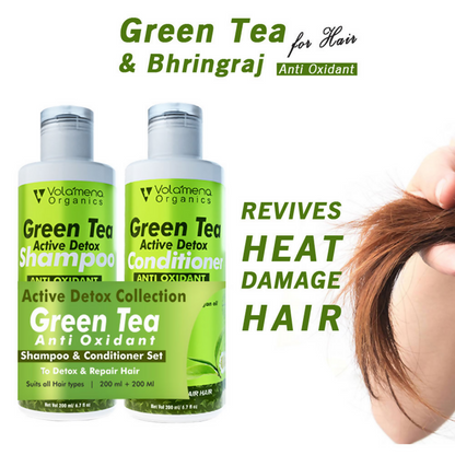 Volamena Green Tea & Bhringraj Shampoo & Conditioner