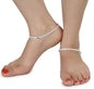 AanyaCentric Silver Plated Traditional Anklets Payal - Classic and Stylish for Women and Girls