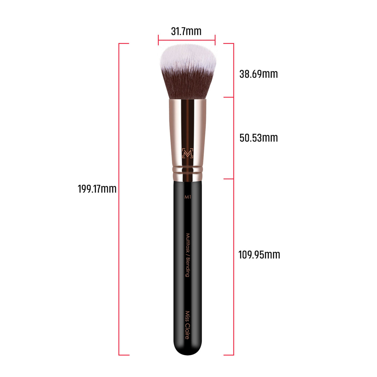 Miss Claire M1 - Multitask/Blending Brush - Rose Gold