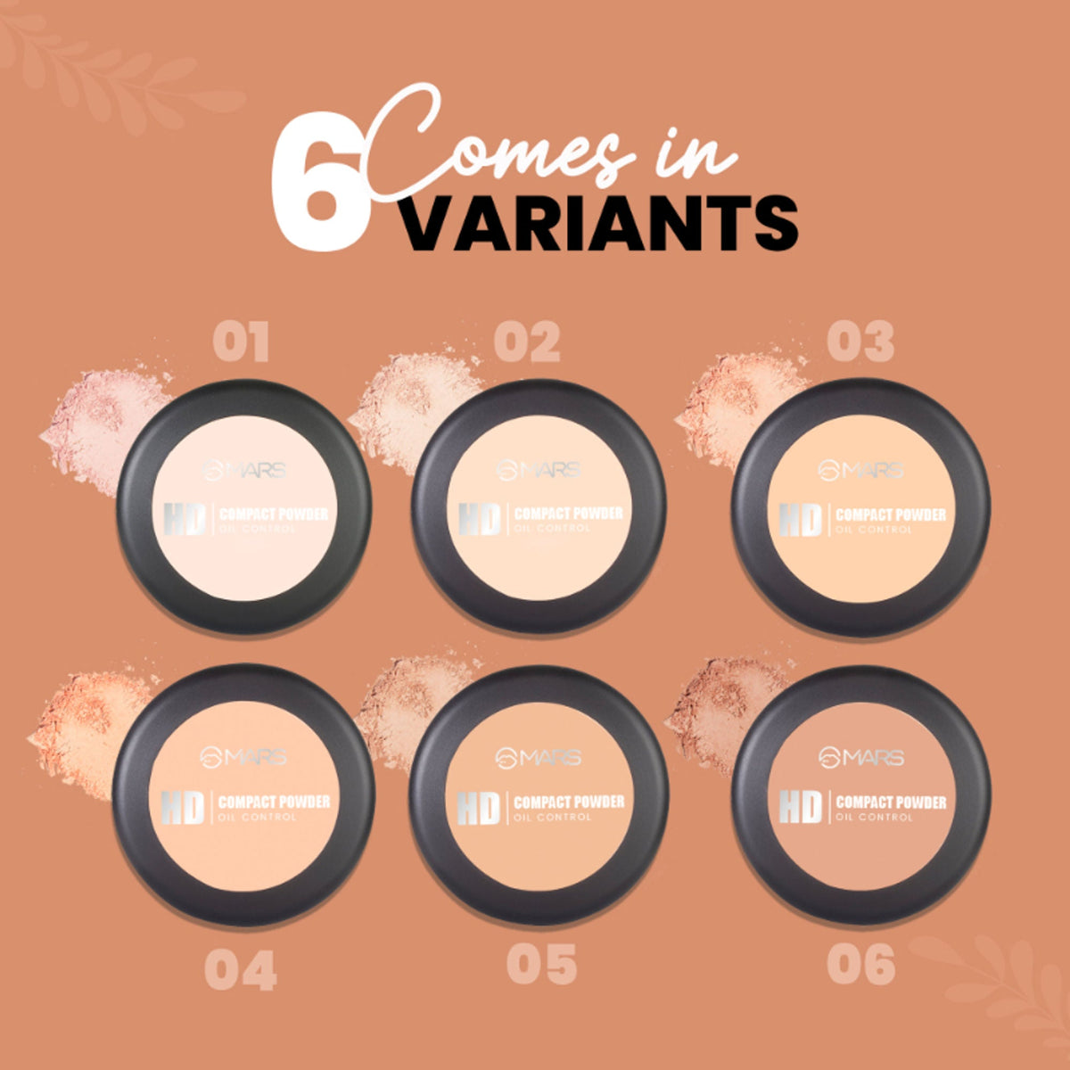 MARS Cosmetics HD Mattifying Compact Powder - 06 Cocoa