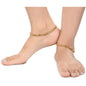 AanyaCentric Gold-Polished Traditional Anklets Payal - Classic and Stylish for Women and Girls