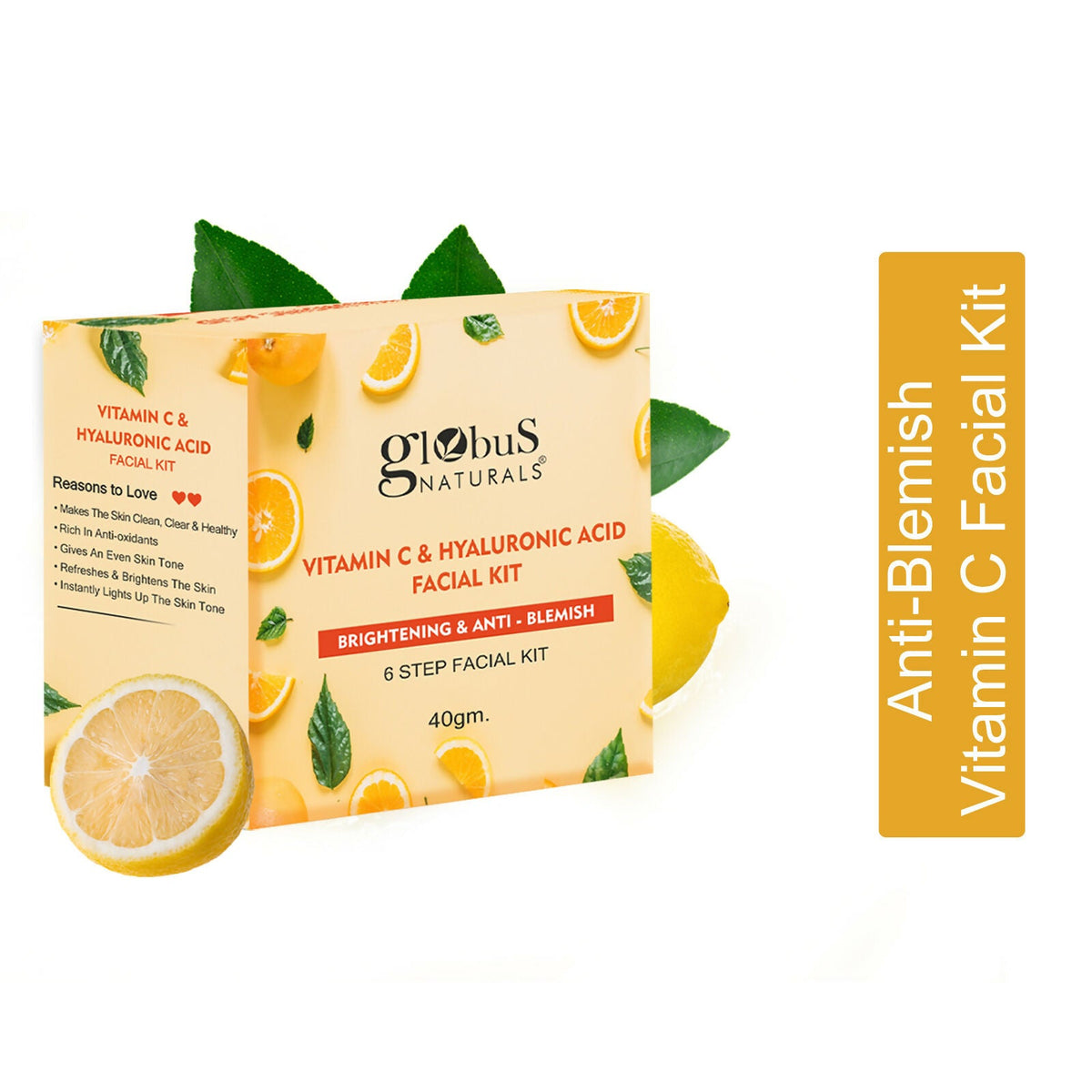 Globus Naturals Vitamin C & Hyaluronic Acid Facial Kit