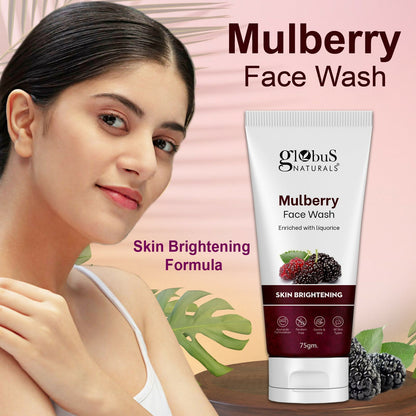 Globus Naturals Mulberry Fairness Face Wash, Suitable For All Skin Types
