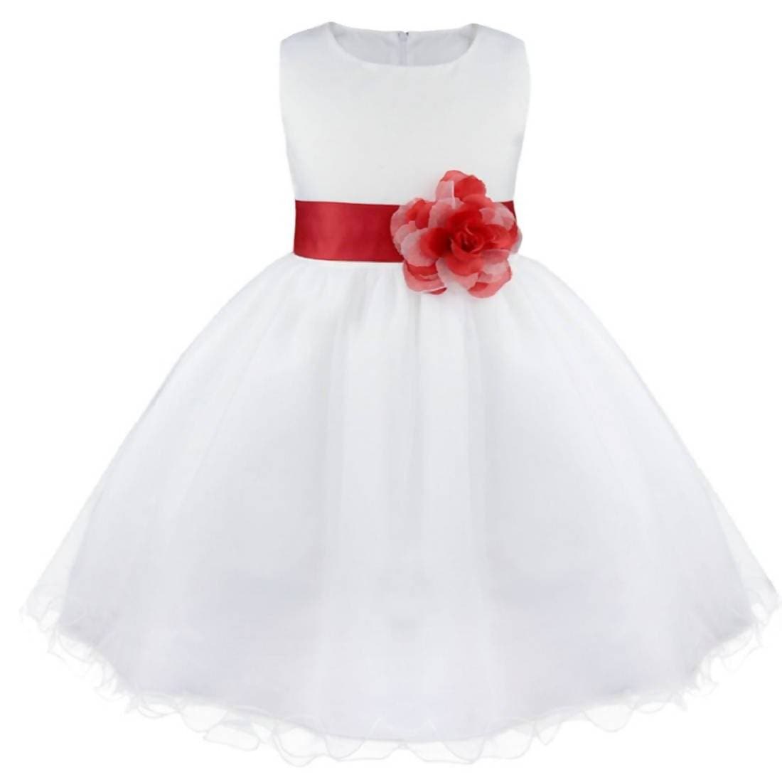 Asmaani Baby Girl's White Color Party Wear Dress (AS-DRESS-22055)