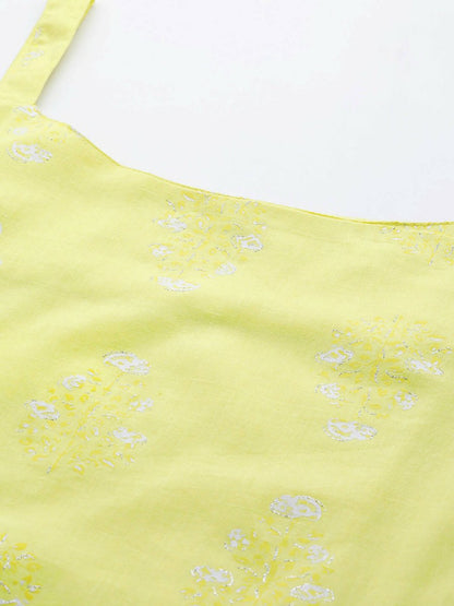 Ahalyaa Women's Traditional wear Tunic - Yellow