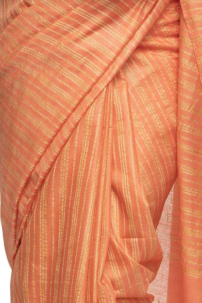 Mominos Fashion Orange Color Bhagalpuri Saree