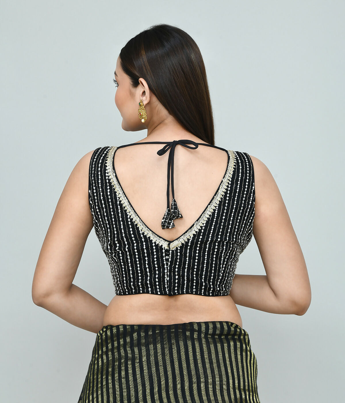 Joban Fashion Women's Dark Green Embroidered Stitched Blouse