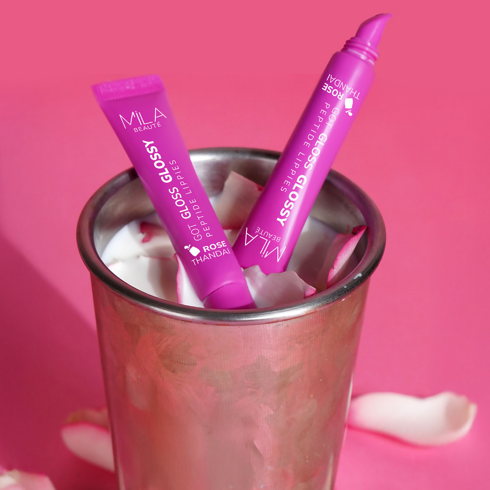 Mila Beaute Got Gloss Peptide Lippies - Rose Thandai