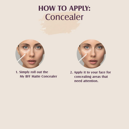 Glam21 My BFF Matte Liquid Concealer For All Skin Tone Matte Finish - Medium Olive