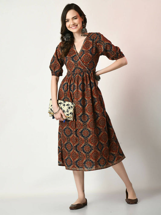 Myshka Women's Multi Empire Printed Dress