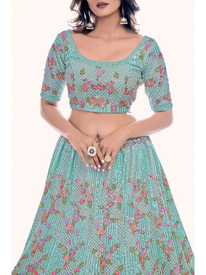 Myra Firozi Soft Net Embroidered Designer Lehenga Choli
