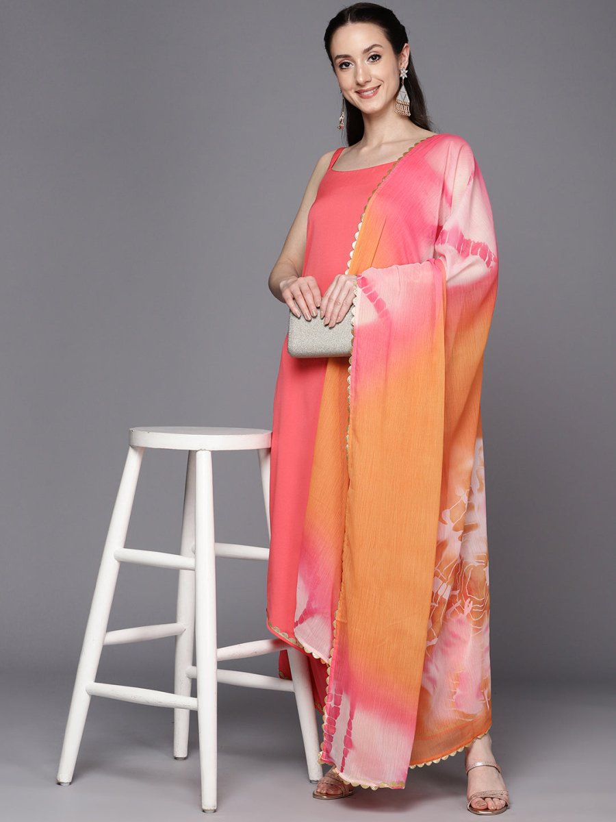 Ahalyaa Gotta Patti Kurta with Palazzos & With Dupatta