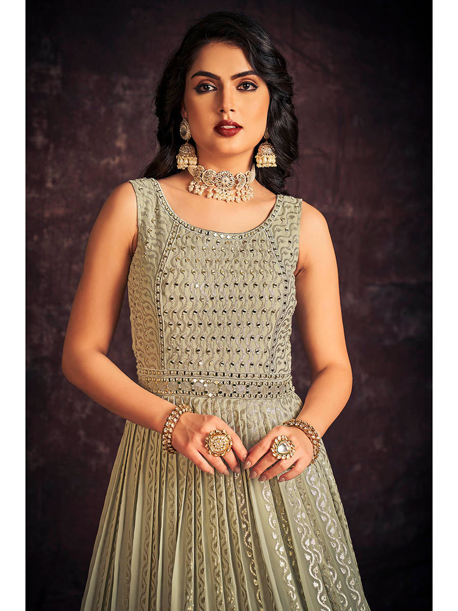 Myra Pista Real Georgette Designer Gown Style Suit
