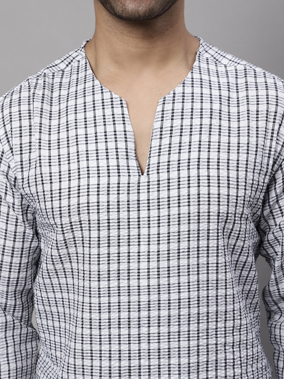 Even Apparels Multi Pure Cotton Open Neck Kurta