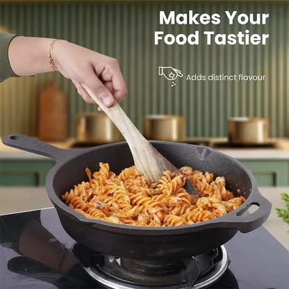 The Indus Valley CASTrong Cast Iron Cookware Set: Tadka Pan + Cast Iron Tawa With Handle (Pre Seasoned) + Cast Iron Kadai Wok Model + Cast Iron Fry Pan, Kitchen set for Home, 100% Pure, Toxin-free