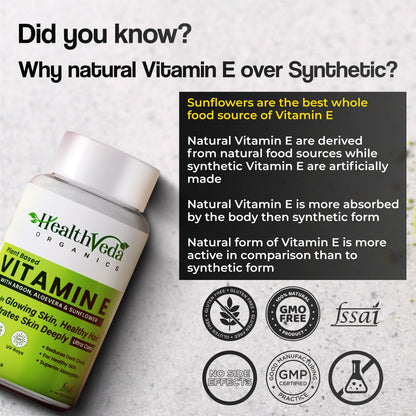 Health Veda Organics Vitamin E Capsules