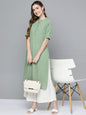 HERE&NOW Women Mint Green Pakistani Style Kurta